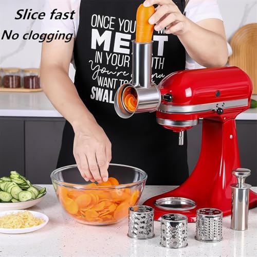 KINGEAGLE Stainless Steel Slicer Shredder Attachment for KitchenAid Mixer, Cheese Grater Attachment, Food Slicer for KitchenAid Mixer, Accessories for Kitchenaid - Image 5