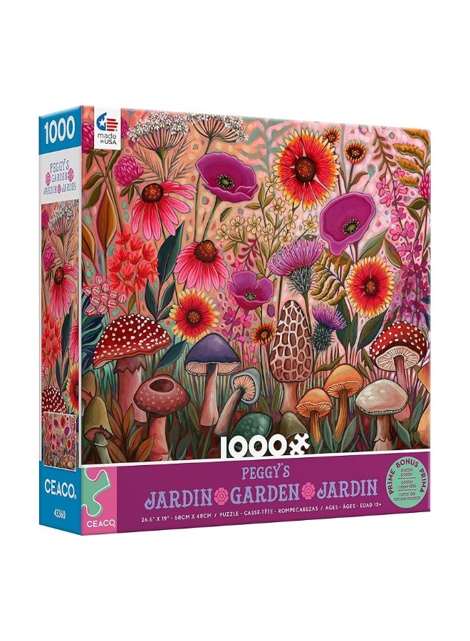 Ceaco - Peggy's Garden - Morel of The Story - 1000 Piece Jigsaw Puzzle - Image 1