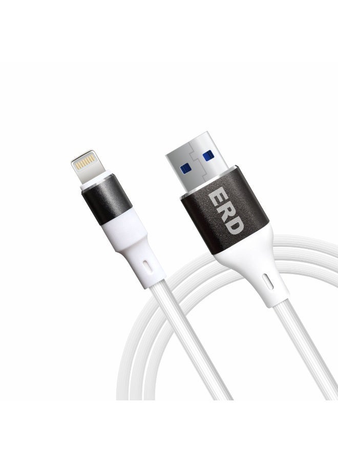 ERD USB-A to Lightning Cable 25W Fast Charging & High-Speed Data Transfer | 1m Lightweight Durable Metallic Connectors Cord | 15,000 Bend Lifespan | iPhone certified - Image 2