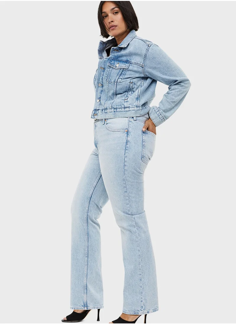 H&M Straight Regular Fit Mid Waist Jeans