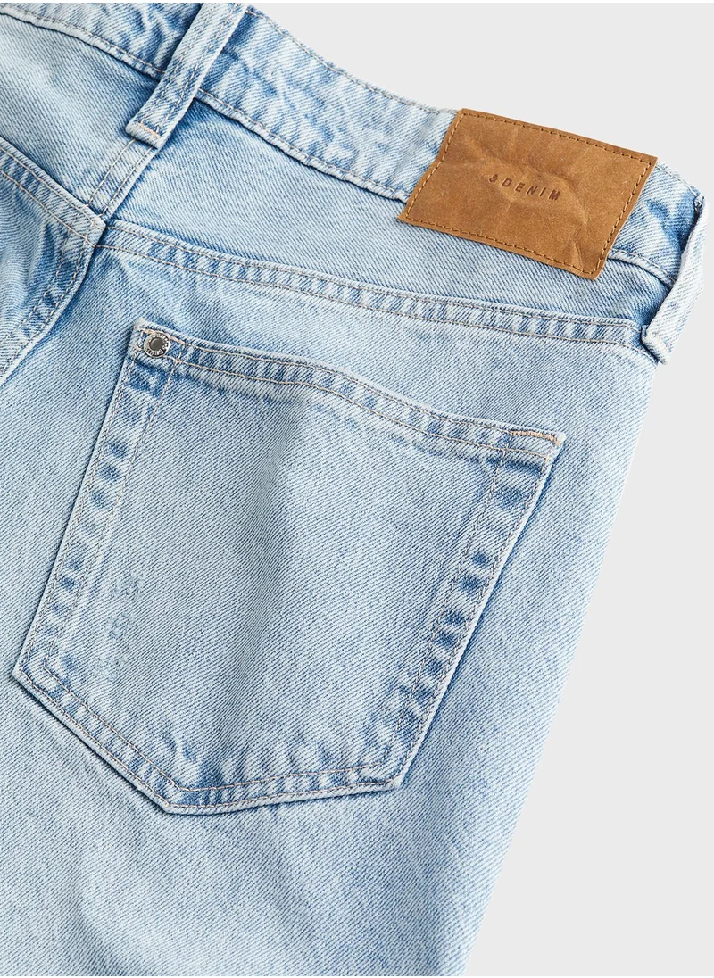 H&M Straight Regular Fit Mid Waist Jeans