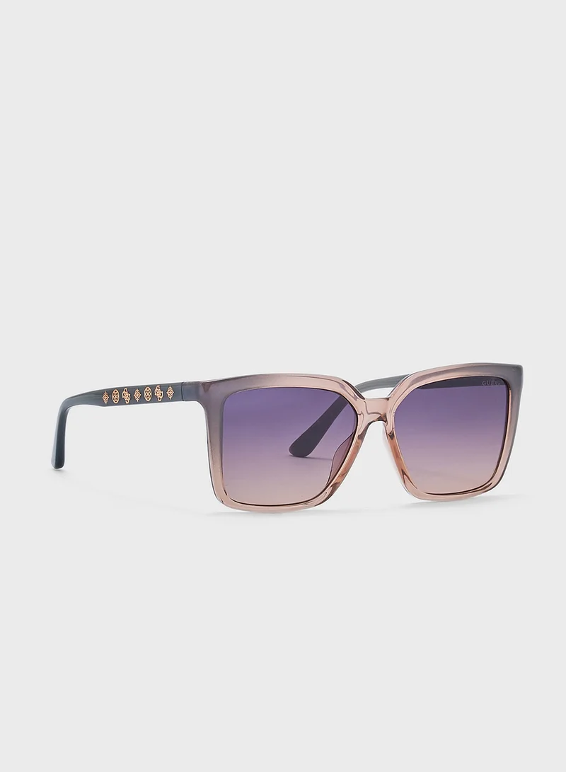 جس Square Oversize Uv Protector Sunglasses