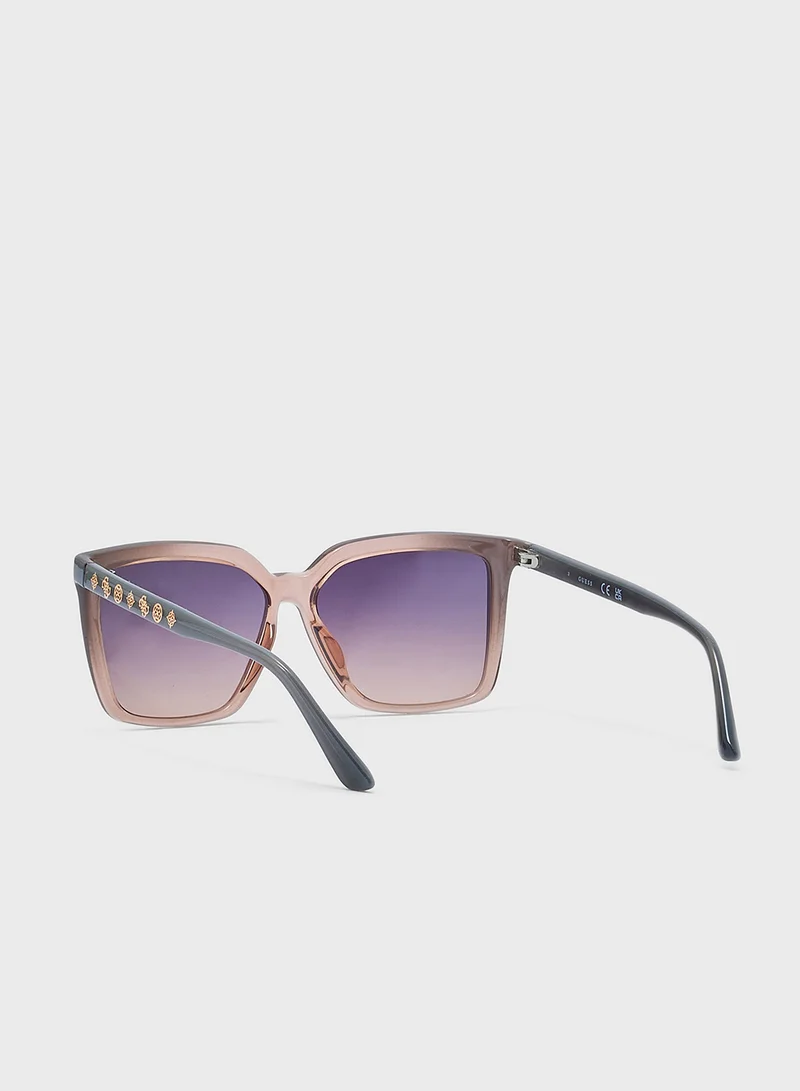 جس Square Oversize Uv Protector Sunglasses