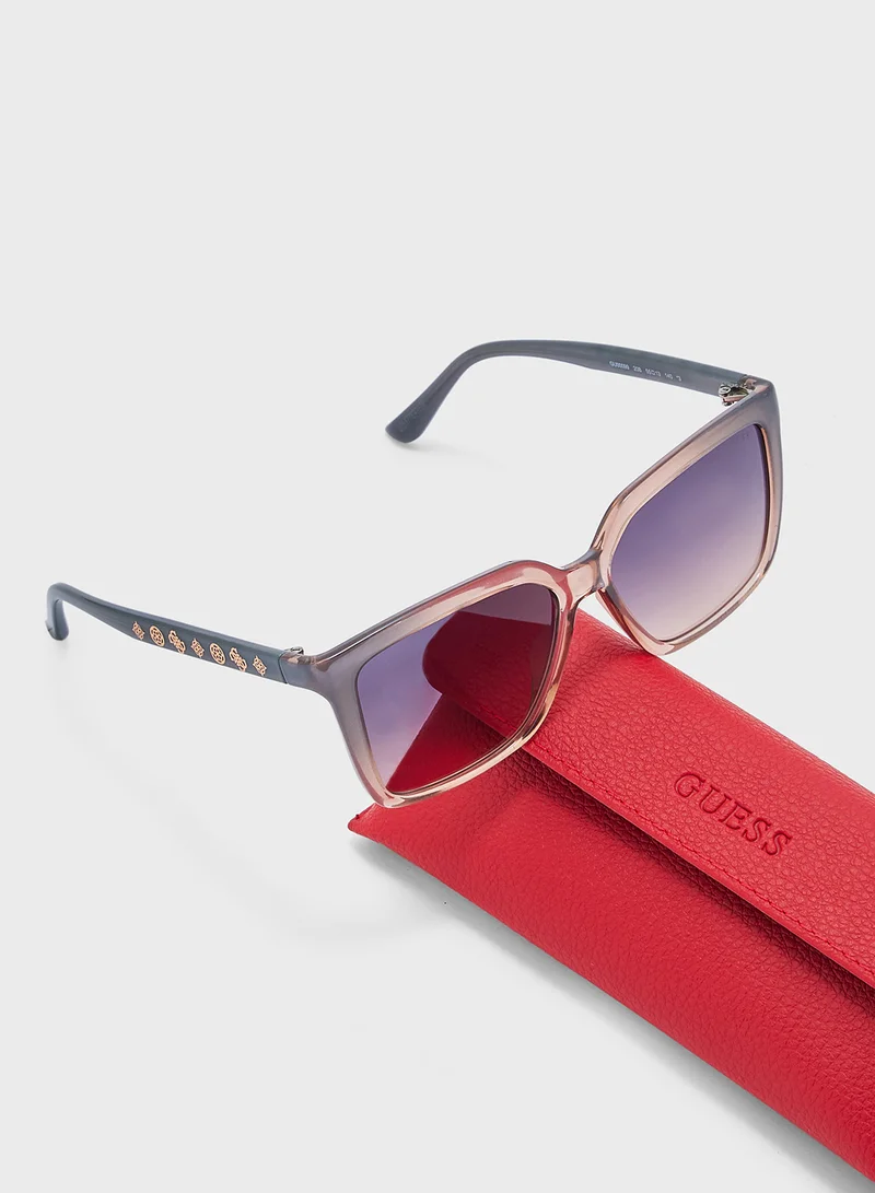 جس Square Oversize Uv Protector Sunglasses