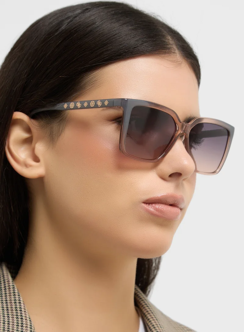 جس Square Oversize Uv Protector Sunglasses