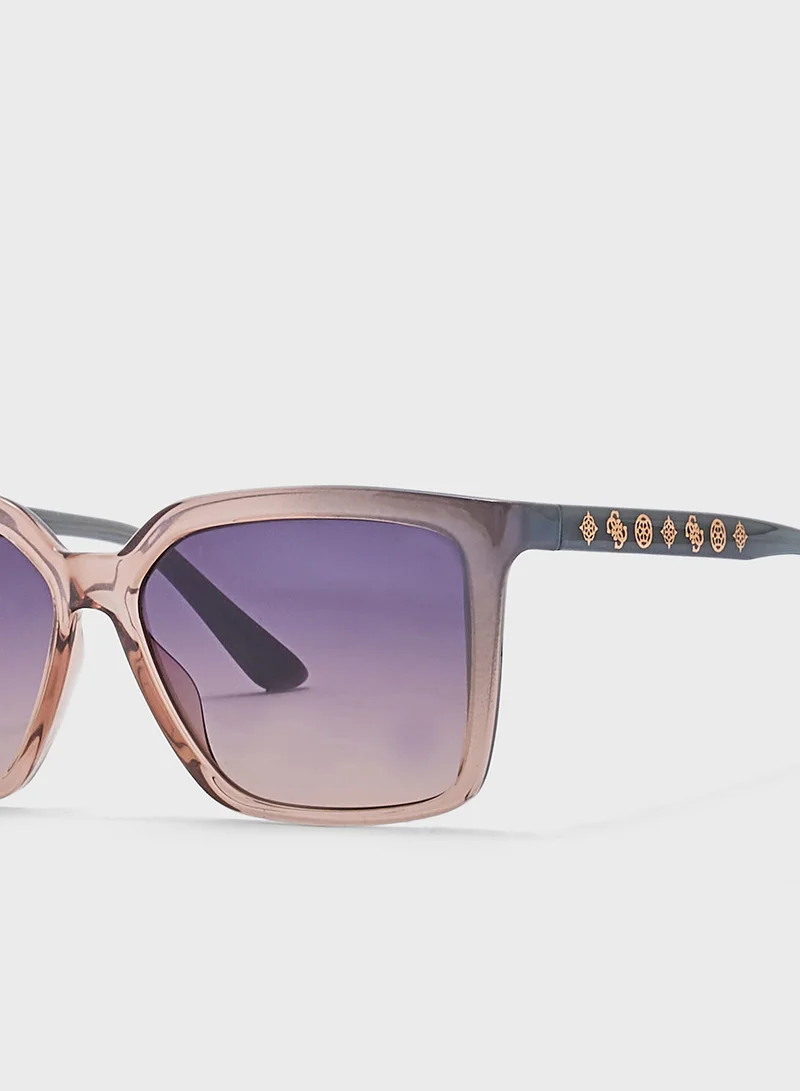 جس Square Oversize Uv Protector Sunglasses