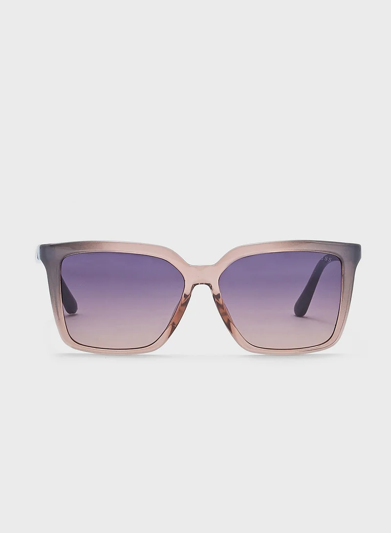 جس Square Oversize Uv Protector Sunglasses