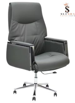 ALWASIT HOME Boss Executive Office Chair Steel Structure PU Leather 360° Swivel Desk Gaming Chair High Back & Adjustable Height Computer Table Chair, Soft Foam Gaming Study Chair Lumbar Suppor  - Image 1