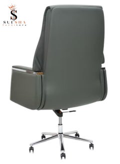 ALWASIT HOME Boss Executive Office Chair Steel Structure PU Leather 360° Swivel Desk Gaming Chair High Back & Adjustable Height Computer Table Chair, Soft Foam Gaming Study Chair Lumbar Suppor  - Image 3