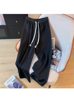 Generic Autumn New Plus Size Lyocell Thick Soft Denim Straight Pants Women black  - Image 1