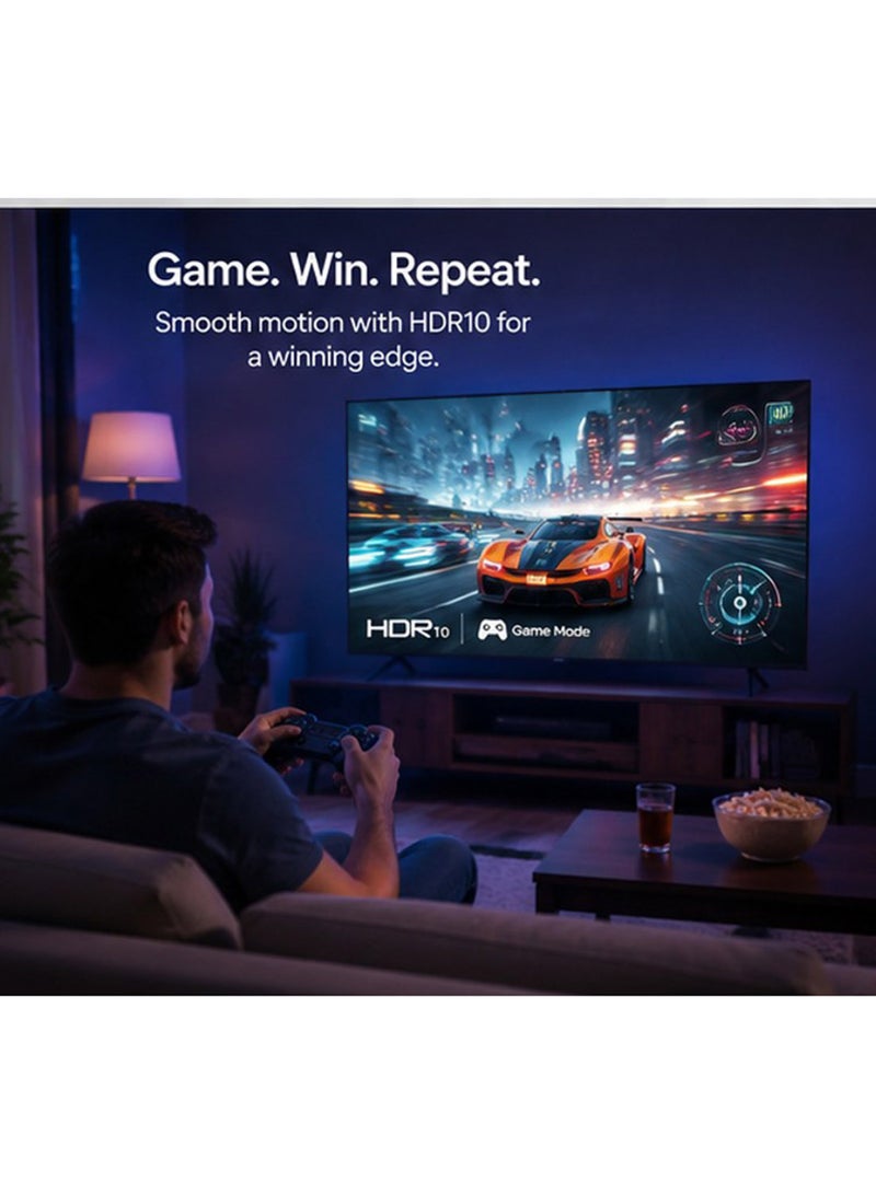 NIKAI 60 Inch 4K QLED Smart TV, 60Hz, Tizen OS Powered by Samsung, Q Series, HDR10, Bluetooth, Dolby Audio, Wide Color Gamut, HDMI, USB, WiFi, 2 Year Warranty, 60QTZNSQLED black - Image 2