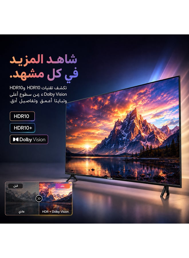 نيكاي تلفاز ذكي QLED 60 بوصة 4K، يعمل بنظام Tizen من سامسونج، سلسلة Q، HDR10، بلوتوث، صوت دولبي، نطاق ألوان واسع، HDMI، USB، واي فاي، 60QTZNSQLED - Image 3