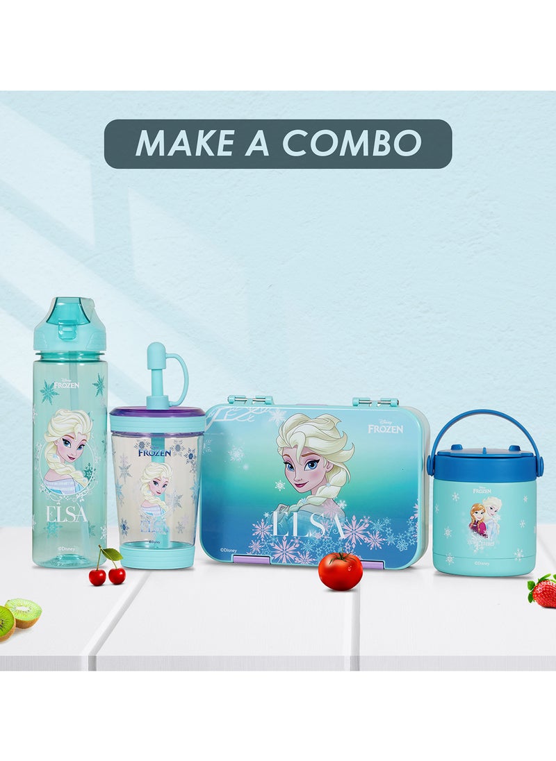 Disney Frozen Princess Elsa Stainless Steel Insulated Food Jar - Blue, 350 ML