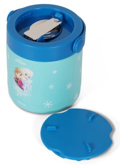 Eazy Kids وعاء طعام معزول من الفولاذ المقاوم للصدأ على شكل أميرة ديزني فروزن إلسا - أزرق (350 مل)  - Image 2