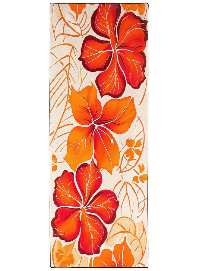 OHTMTHO Traditional Hawaiian Flower Beach Towel Oversized 36"x72" Quick Dry Microfiber Towels Pool Accessories Cruise Essentials Vacation Gifts Summer Must Haves for Swimming Camping Travel - Image 1