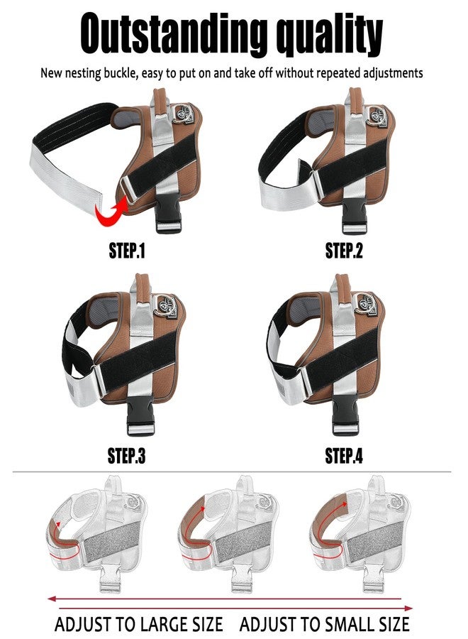 Bolux Dog Harness, No-Pull Reflective Dog Vest, Breathable Adjustable Pet Harness with Handle for Outdoor Walking - No More Pulling, Tugging or Choking - Image 3