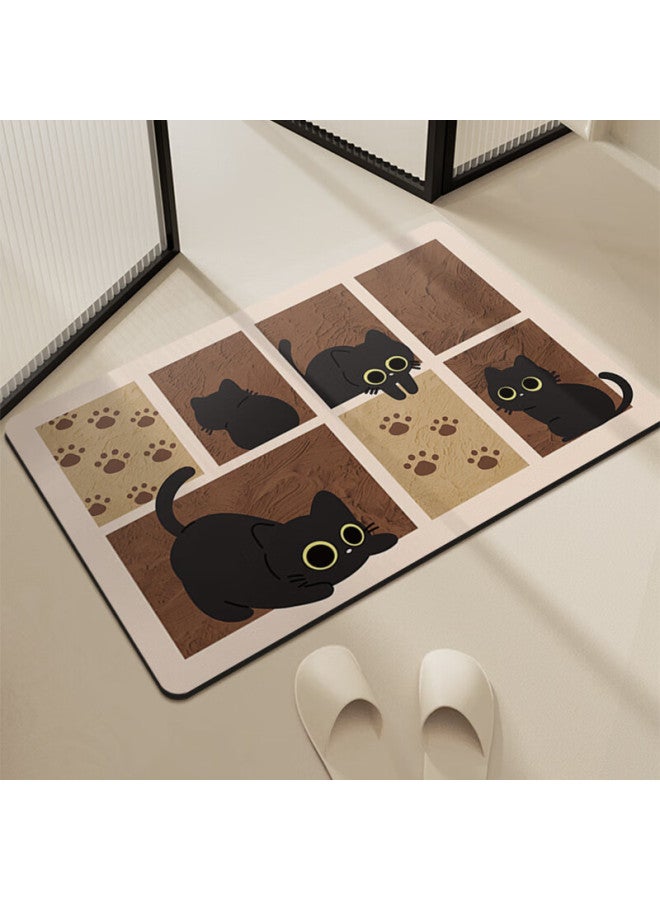Slowly Say Manshuo Bathroom Non-slip Mat, Shower Mat, Quick-drying, Absorbent Foot Mat For Bathroom Entrance, Thick Household Floor Mat, 40*60cm - Image 2