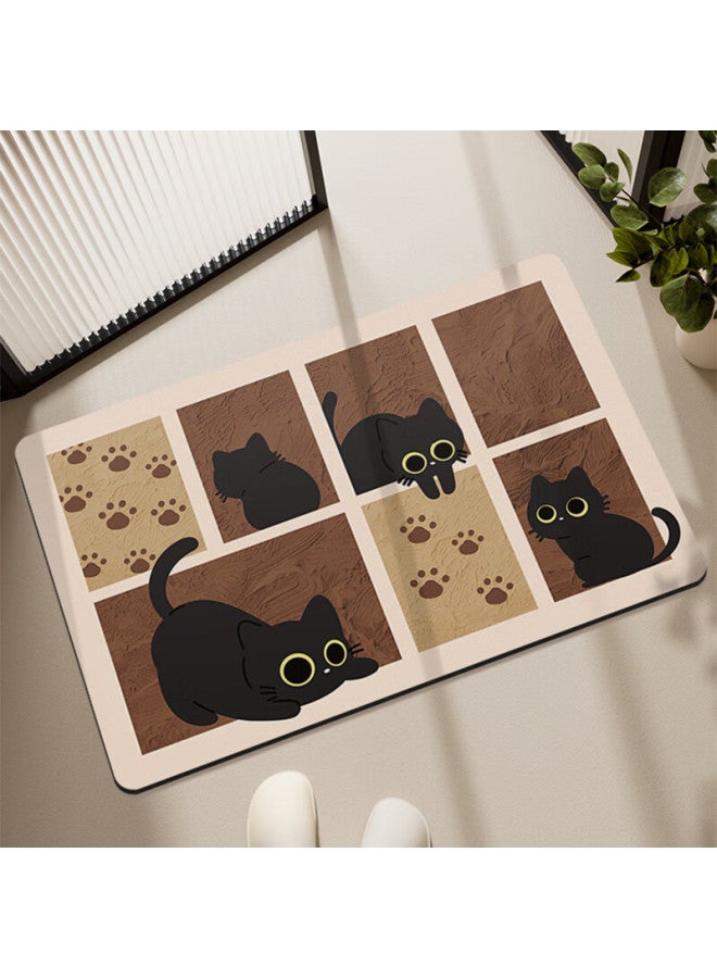 Slowly Say Manshuo Bathroom Non-slip Mat, Shower Mat, Quick-drying, Absorbent Foot Mat For Bathroom Entrance, Thick Household Floor Mat, 40*60cm - Image 4