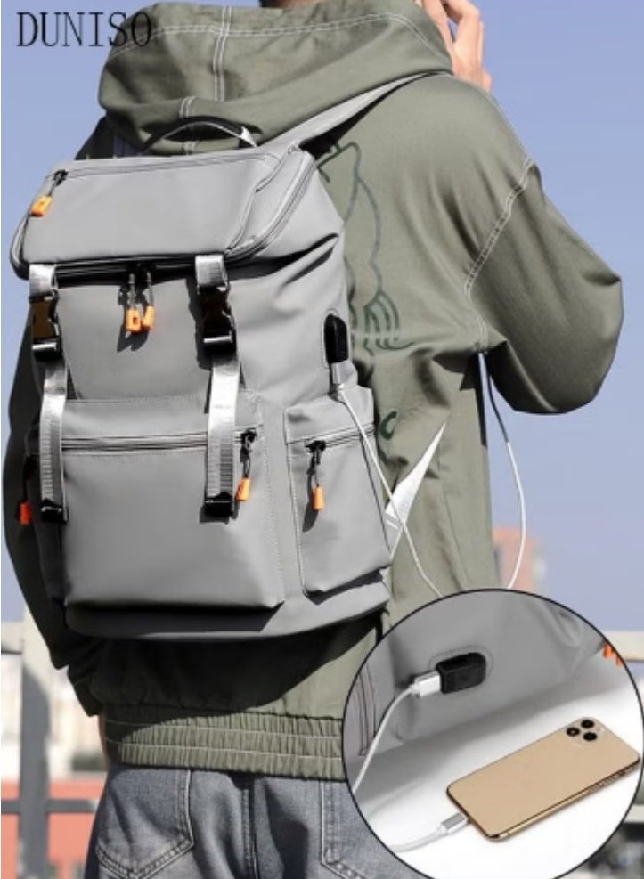 DUNISO Men’s Functional - Style Backpack | Large Capacity + Charging Design, Trendy and Practical - Image 1
