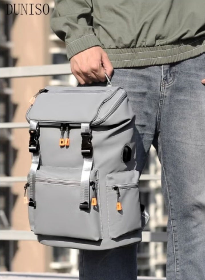 DUNISO Men’s Functional - Style Backpack | Large Capacity + Charging Design, Trendy and Practical - Image 2