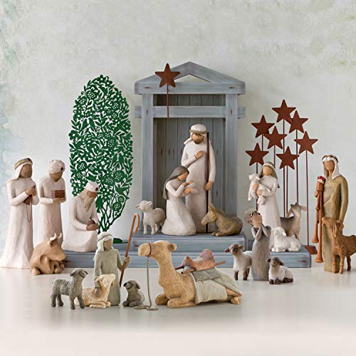 Willow Tree Shepherd and Stable Animals, Surrounding New Life with Love and Warmth, Build a Holiday Tradition with Classic Nativity Set, 4 Sculpted Hand-Painted Figures: Sheep, Camel, Shepherd, Goat - Image 4