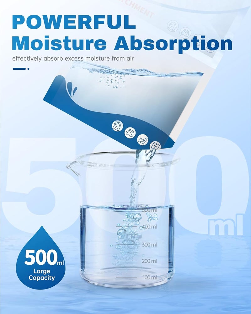 Vacplus Moisture Absorbers Packets, Fragrance Free 20 Pack, Humidity Packs, Dessicant Packets, Hanging Closet Dehumidifier Bags, Odor Eliminator for Bathroom 9.8OZ - Image 2