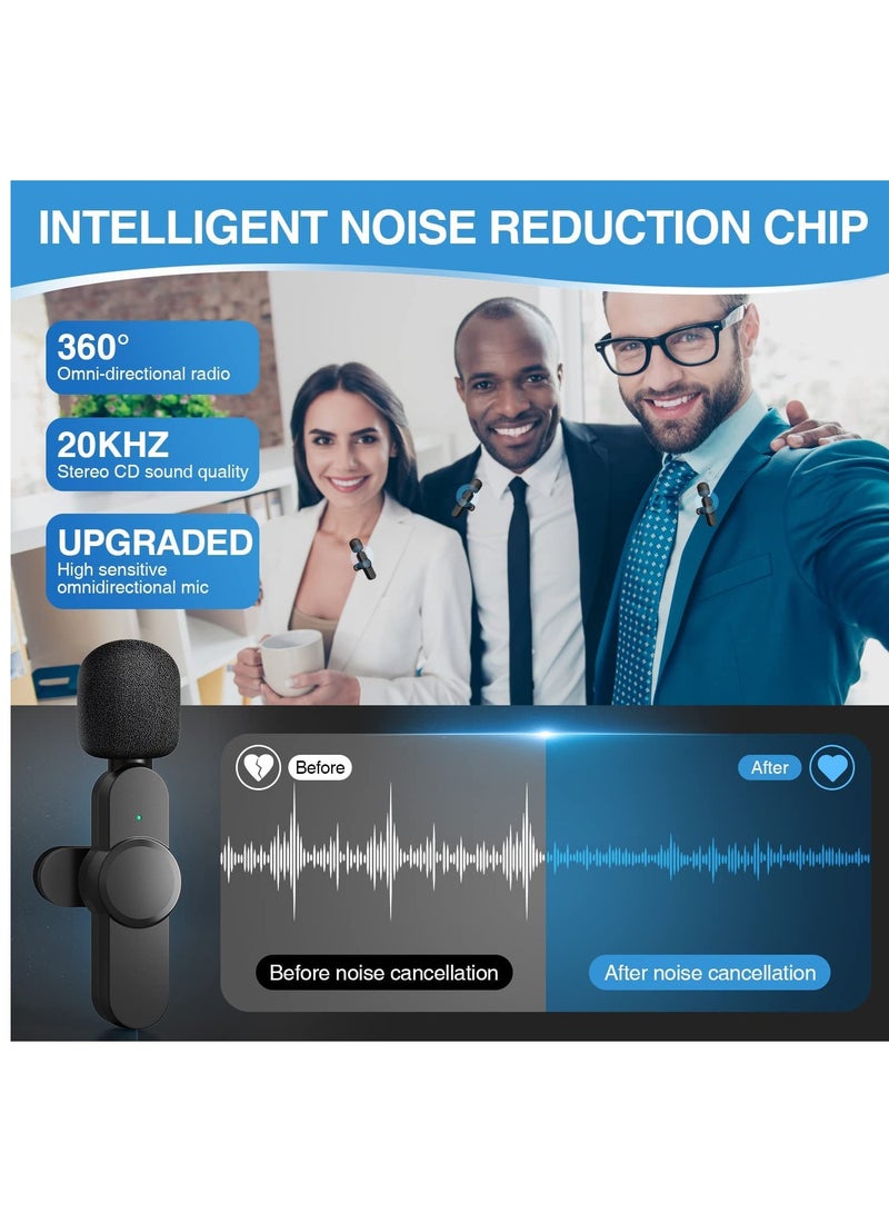 BORTONY 3 in 1 Wireless Lavalier Microphones for iPhone Android Phone Laptop Camera Plug-Play Mini Lav Mic with Noise Reduction for Video Recording Live Stream YouTube Vlog Presentation Interview - Image 5