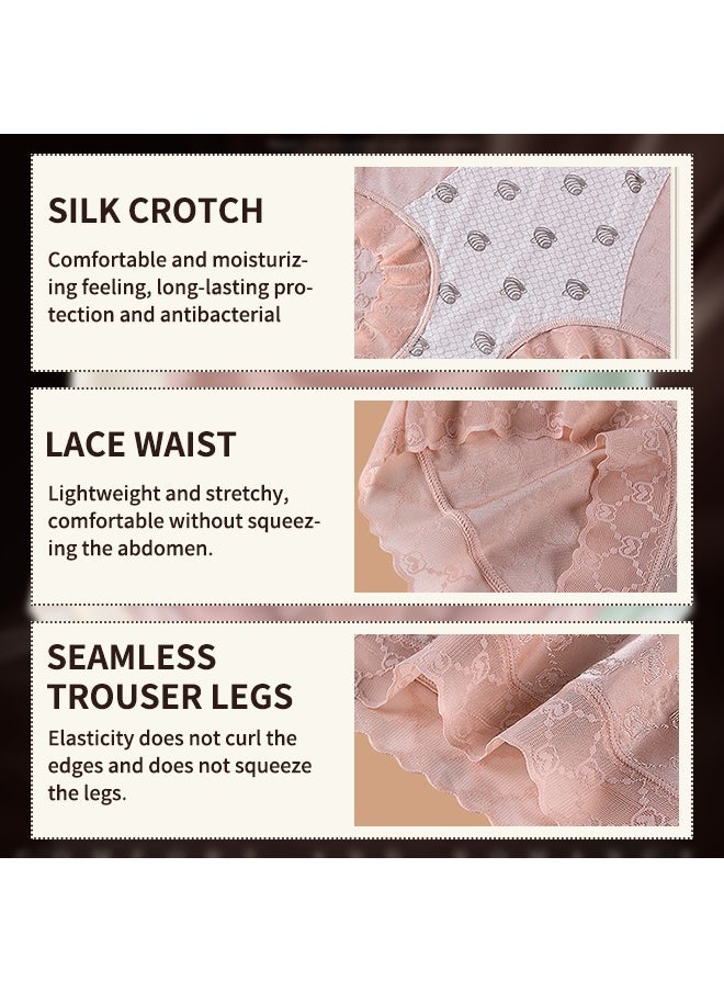 Generic - High Waist Tummy Control Butt Lift Panties Shorts Summer Thin Mulberry Silk Lining, Breathable Panties Women Comfortable Underwear - Image 1