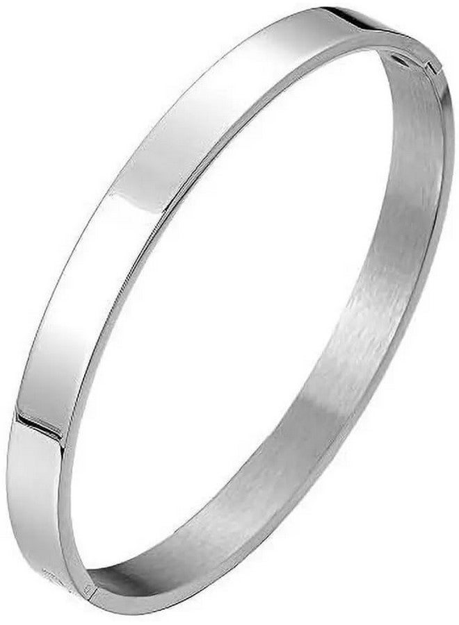 ميناز سوار MEENAZ للرجال، أنيق للأولاد والأخوات والأصدقاء/أساور فضية عصرية للرجال من البلاتين/أساور فضية للرجال من المعدن/الفولاذ المقاوم للصدأ، سوار Kada Kadas هدية عيد الحب، مفتوح 350 - Image 1