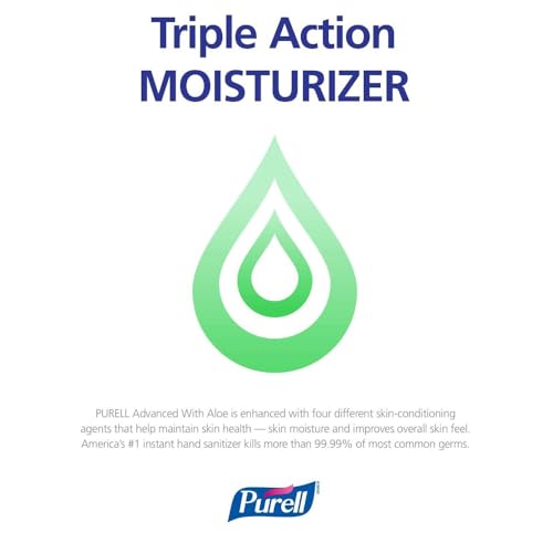 Purell جل مطهر يدين متقدم مهدئ، برائحة منعشة مع الألوة وفيتامين E، 8 أونصات، 1 كل - Image 3