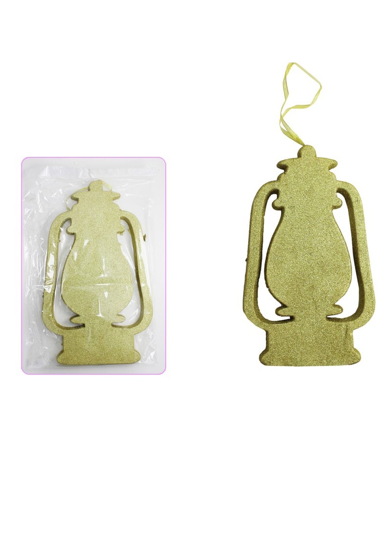 PARTY FUN - Glittering Hanging Lantern A 43.5cm Golden Spectacle - Image 1