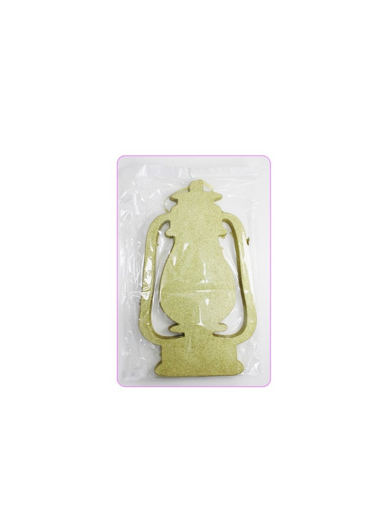 PARTY FUN - Glittering Hanging Lantern A 43.5cm Golden Spectacle - Image 1