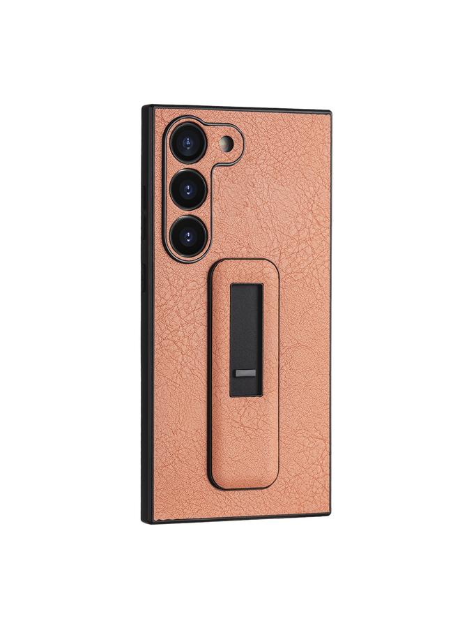 S-TOP Case For Samsung Galaxy S21 Ultra 5G PU Leather Push-pull Bracket Shockproof Phone Case - Image 1