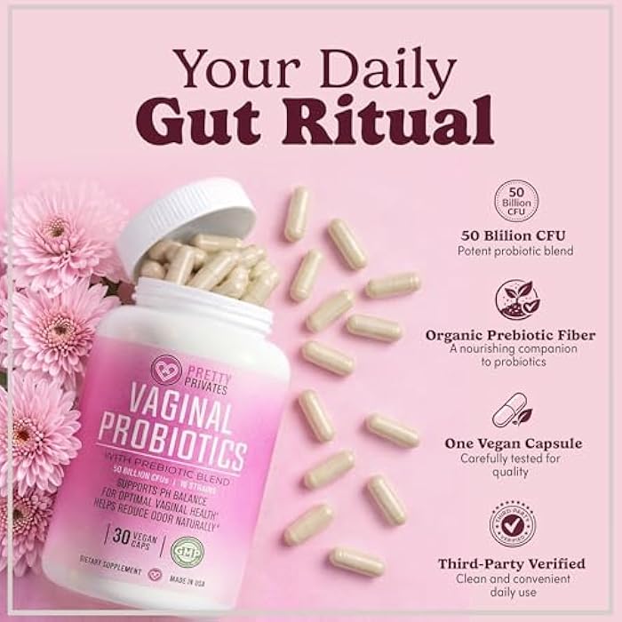 Pretty Privates Vaginal Probiotics for Women - Vaginal Health - PH Balance from a Probiotic Supplement - Not a Suppository - 60ct - Image 2