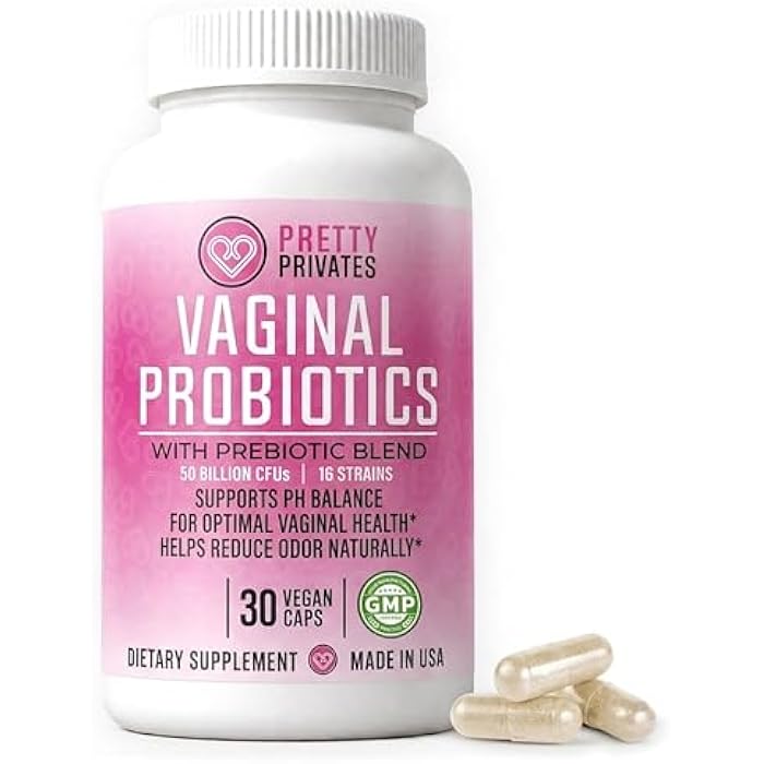 Pretty Privates Vaginal Probiotics for Women - Vaginal Health - PH Balance from a Probiotic Supplement - Not a Suppository - 60ct - Image 1