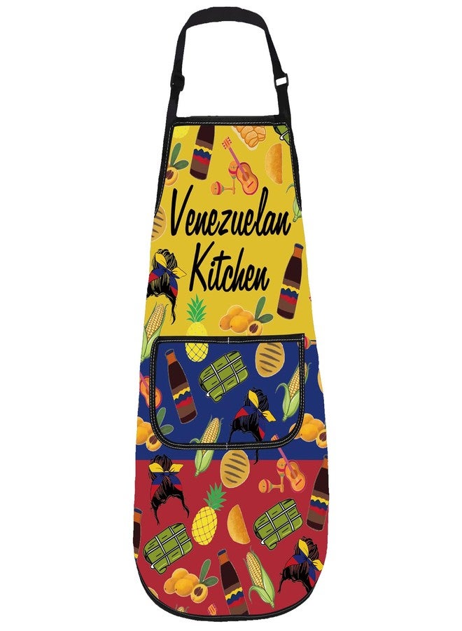 Gzrlyf Venezuela Flag Apron Venezuelan Kitchen Apron For Venezuela Lover Chef Apron Venezuelan Souvenir For Travelers (Venezuelan apron) - Image 1