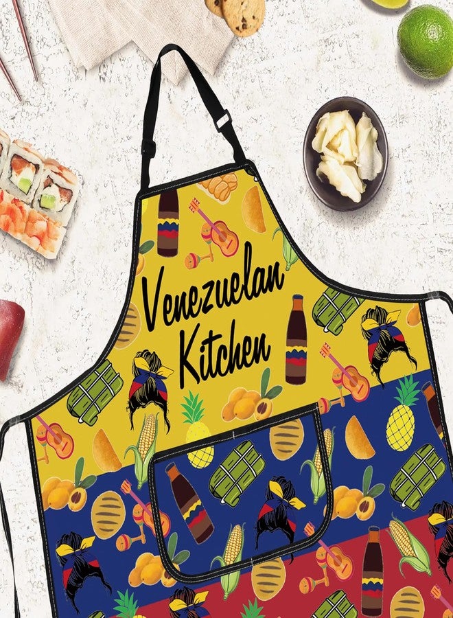 Gzrlyf Venezuela Flag Apron Venezuelan Kitchen Apron For Venezuela Lover Chef Apron Venezuelan Souvenir For Travelers (Venezuelan apron) - Image 4