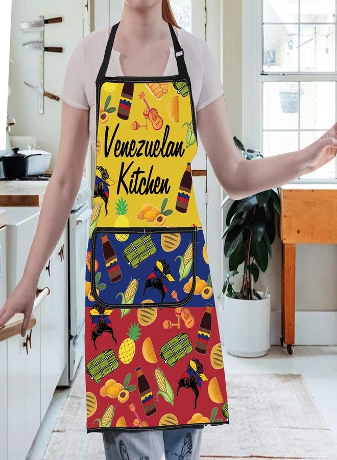 Gzrlyf Venezuela Flag Apron Venezuelan Kitchen Apron For Venezuela Lover Chef Apron Venezuelan Souvenir For Travelers (Venezuelan apron) - Image 5