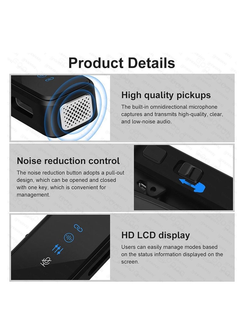 BLUE OCEAN - Wireless Lavalier Microphone, Mini Lapel Mic with Battery Indicator Charging Case for Podcast Video Recording Tiktok YouTube, Noise Reduction, Compatible for iPhone iPad Type C Android, - Image 1