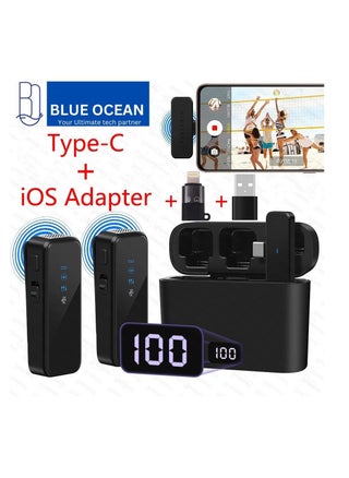 Wireless Lavalier Microphone, Mini Lapel Mic with Battery Indicator Charging Case for Podcast Video Recording Tiktok YouTube, Noise Reduction, Compatible for iPhone iPad Type C Android, - pzsku/Z557201889502D1430641Z/45/_/1668586964/cf61f90f-6fe9-4ea2-9dde-d70ac4778f8c