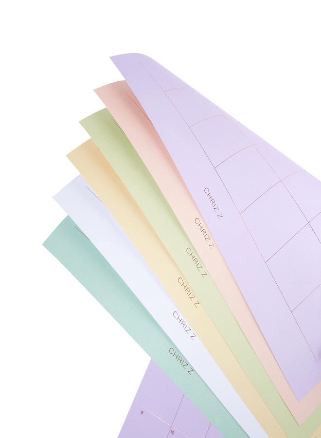CHRIZ.Z 2026 Wall Calendar - 12" x 15" Rose Gold Foil Lettering Monthly Planning Hanging Peel Off Large Print Wall/Desk Calendar on Pastel Multi-Color Paper - January 2026 to December 2026 (6-Color) - Image 3