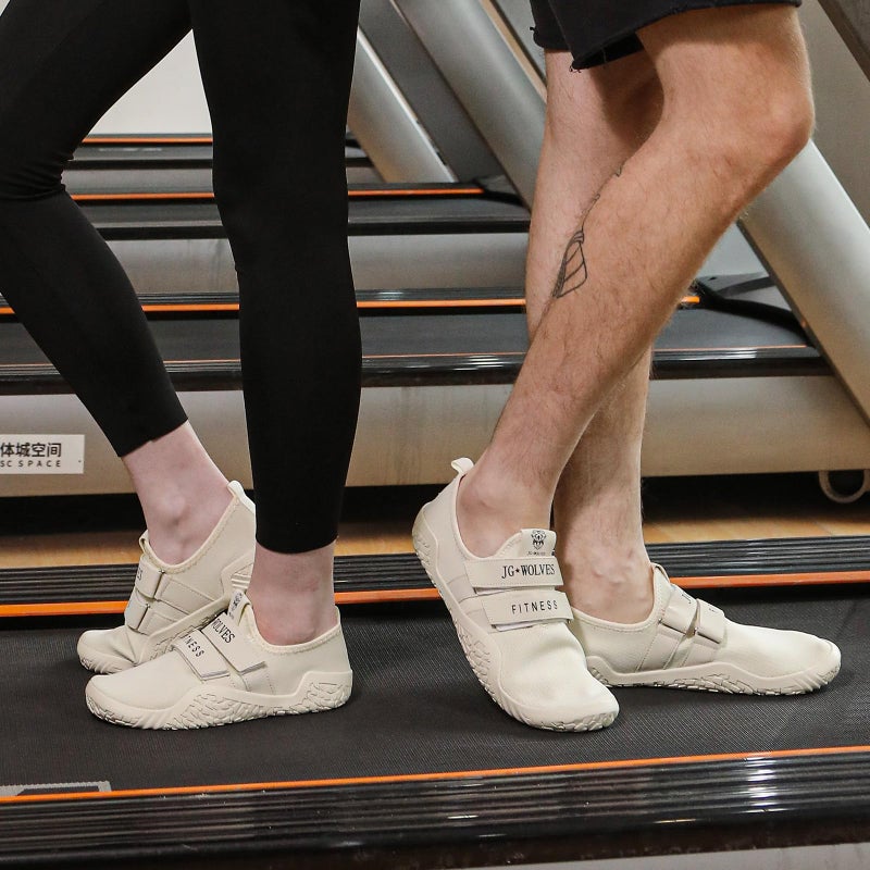 Skerxut Fitness Shoes Deadlift Shoes Cross-Trainer Sneakers for Men and Women (Beige, 4 Men/5 Women) - Image 2
