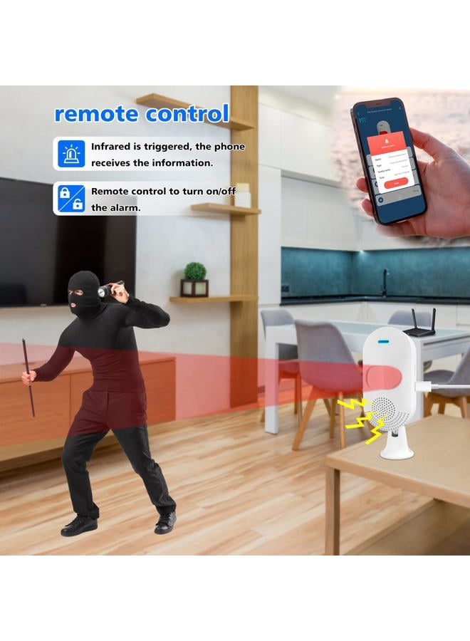 Gaoducash Smart PIR Motion Sensors: WiFi Motion Detector with Temperature and Humidity Sensor,Movement Detector with USB Charge,Compatible with Alexa,Google Home,for Smart Home Automation. - Image 1