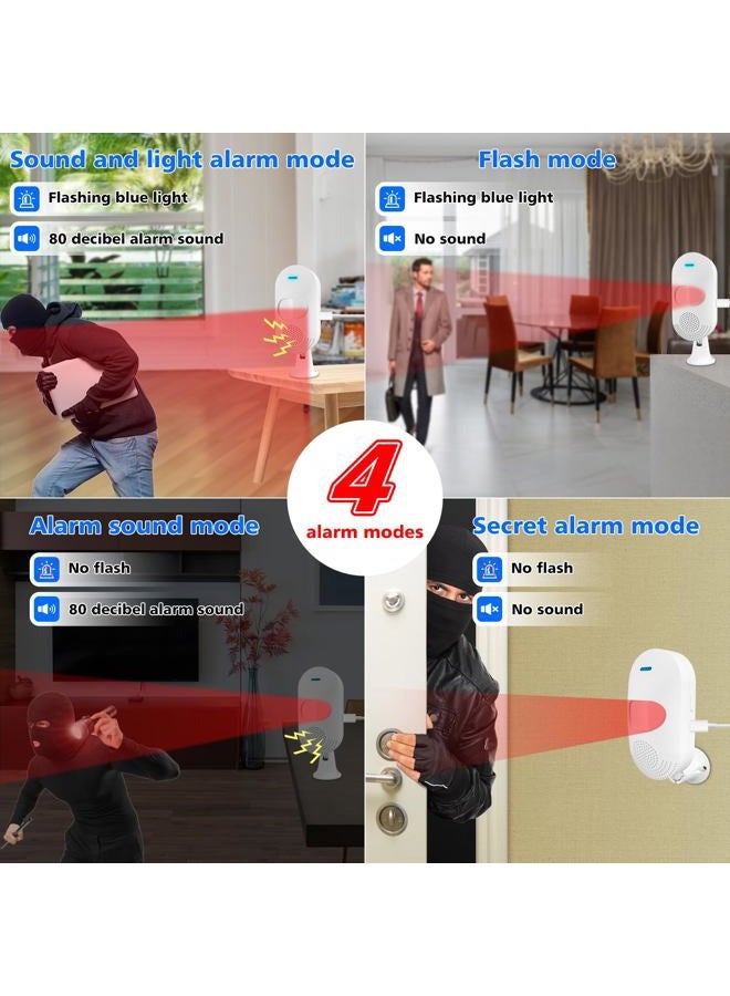 Gaoducash Smart PIR Motion Sensors: WiFi Motion Detector with Temperature and Humidity Sensor,Movement Detector with USB Charge,Compatible with Alexa,Google Home,for Smart Home Automation. - Image 2