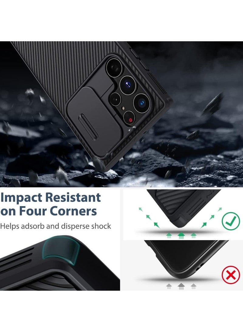Nillkin Case Cover CamShield Pro  Case With Slide Camera For Samsung Galaxy S22 Ultra (Black) - Image 4