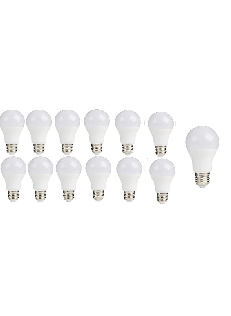 LED bulb 12 watts - E27 screw cap - provides all lighting uses inside the house - (yellow lighting) (13) 12 watts 