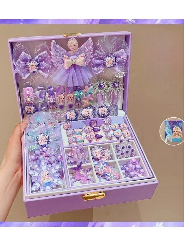 Princess Hair Accessories Gift Box Set, Girl's Exquisite Birthday Jewelry Box - Image 1