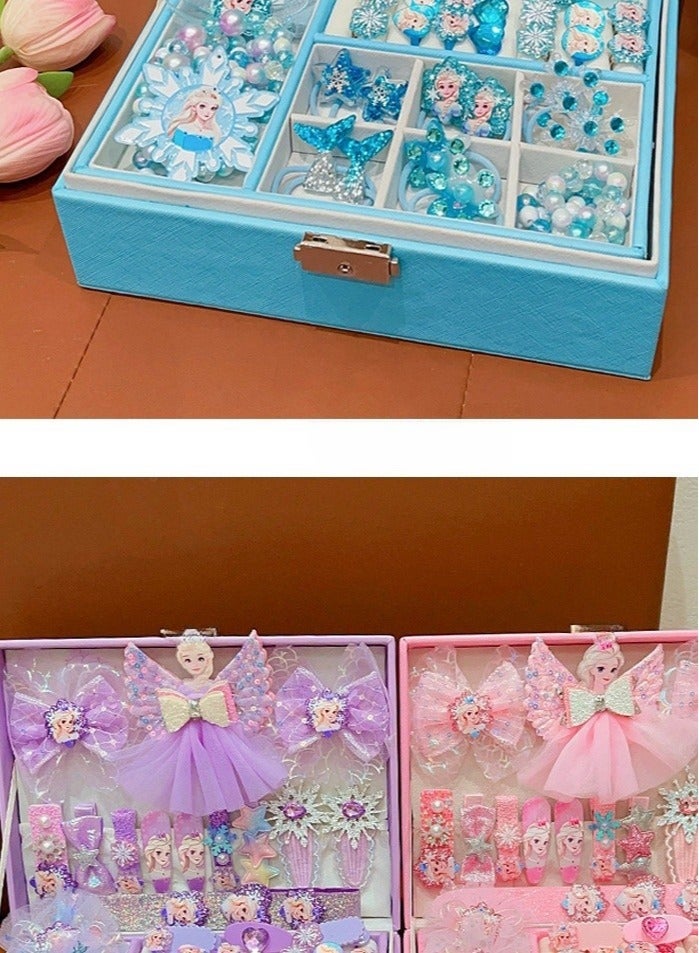 Princess Hair Accessories Gift Box Set, Girl's Exquisite Birthday Jewelry Box - Image 3