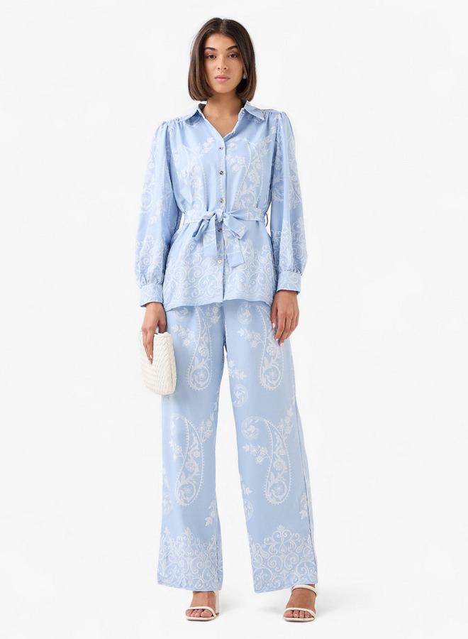 Splash FAV Belted Top with Floral Print - Image 2