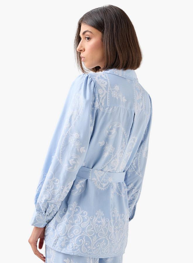 Splash FAV Belted Top with Floral Print - Image 3